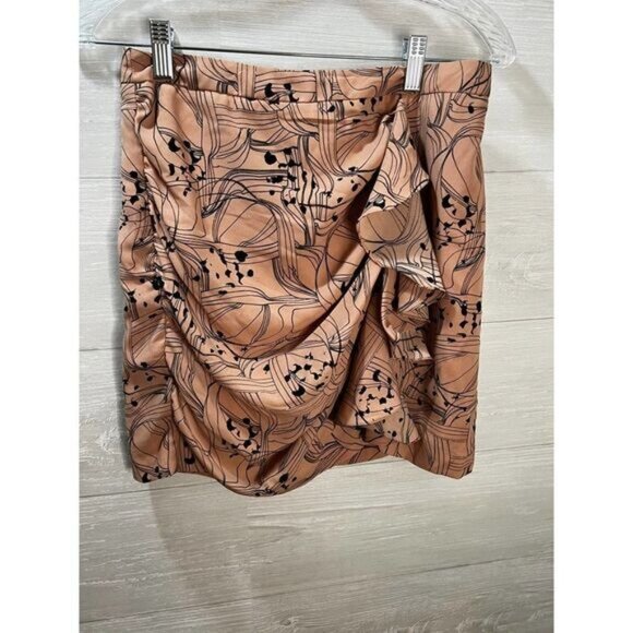 Womens Draped Flounce-detail Ruffle Mini Skirt - Picture 4 of 9